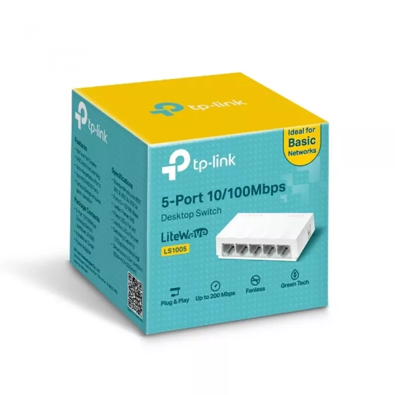 Netzwerk-Switch TP-Link LS1005 Ungemanaged Fast Ethernet Weiß