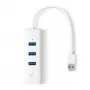 TP-Link UE330 Laptop-Dock/Port-Replikator Kabelgebunden USB 3.2 Gen 1 (3.1 Gen 1) Type-A Weiß