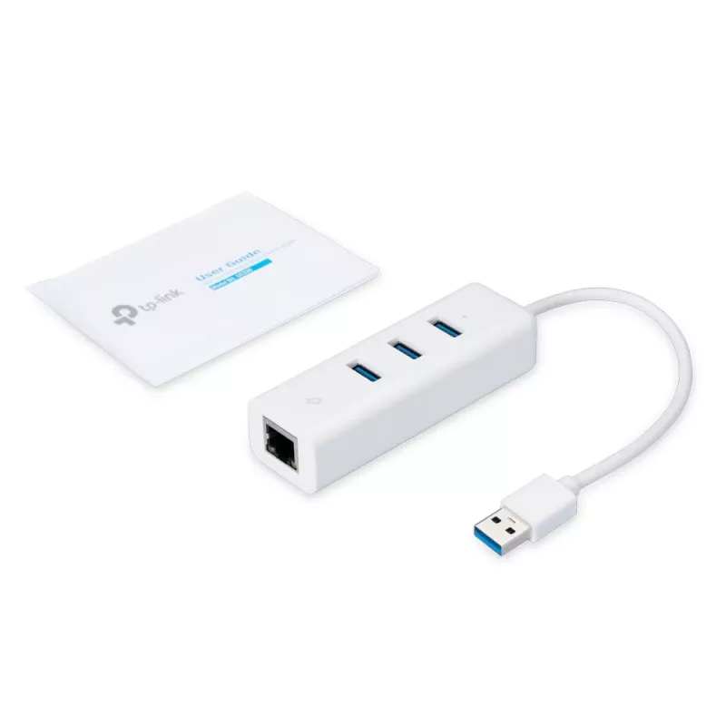 TP-Link UE330 Laptop-Dock/Port-Replikator Kabelgebunden USB 3.2 Gen 1 (3.1 Gen 1) Type-A Weiß