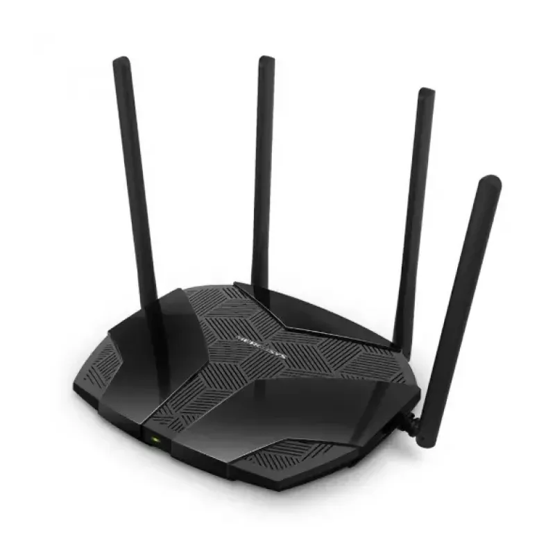 Tischrouter MERCUSYS MR80X — Dualband-Wi‑Fi 6 (802.11ax), 3000 Mbit/s, 4 externe Antennen, 3 Gigabit-LAN-Ports