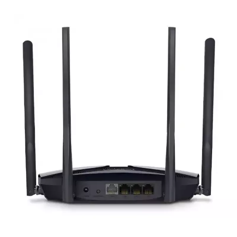 Tischrouter MERCUSYS MR80X — Dualband-Wi‑Fi 6 (802.11ax), 3000 Mbit/s, 4 externe Antennen, 3 Gigabit-LAN-Ports