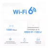 Mesh-System MERCUSYS Halo H60X (3er-Pack) — Dualband Wi‑Fi 6, bis zu 1500 Mbit/s, Abdeckung 550 m², 2× LAN-Anschlüsse