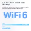 Mesh-System MERCUSYS Halo H60X (3er-Pack) — Dualband Wi‑Fi 6, bis zu 1500 Mbit/s, Abdeckung 550 m², 2× LAN-Anschlüsse