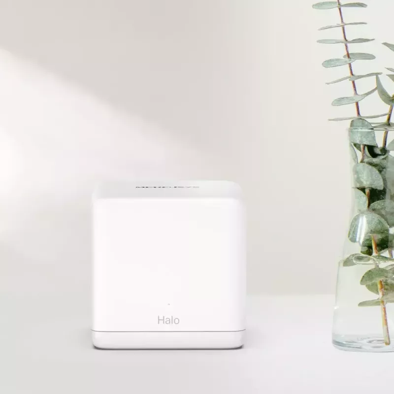 Mesh-System MERCUSYS Halo H60X (3er-Pack) — Dualband Wi‑Fi 6, bis zu 1500 Mbit/s, Abdeckung 550 m², 2× LAN-Anschlüsse