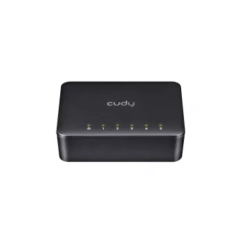 Netzwerk-Switch Cudy GS105D, 5-Port Gigabit Ethernet (10/100/1000), 1 Gbit/s Bandbreite, DC 5V Stromversorgung