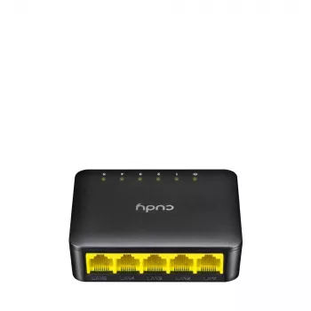 Netzwerk-Switch Cudy GS105D, 5-Port Gigabit Ethernet (10/100/1000), 1 Gbit/s Bandbreite, DC 5V Stromversorgung