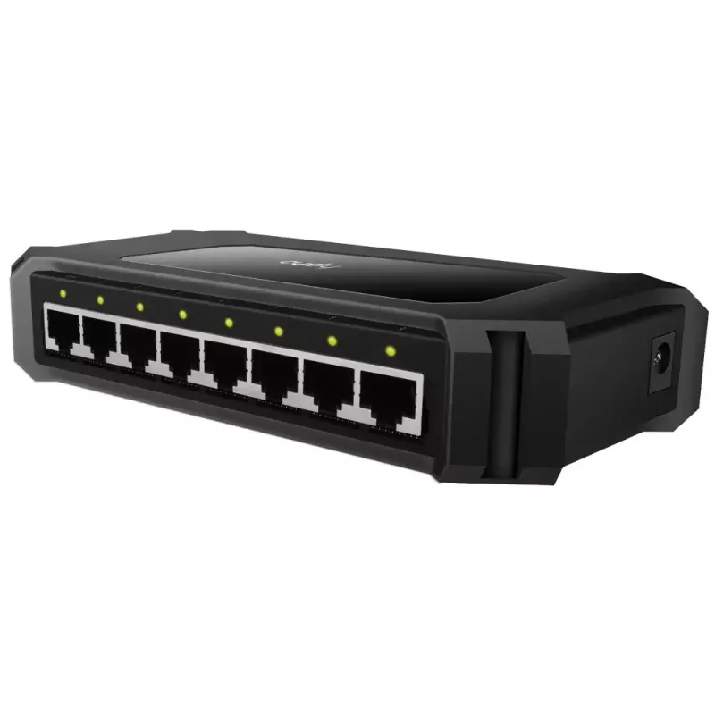 Netzwerk-Switch Cudy GS108D 8-Port Gigabit Ethernet (10/100/1000), 16 Gbit/s Switching, DC 5V, Desktop, schwarz