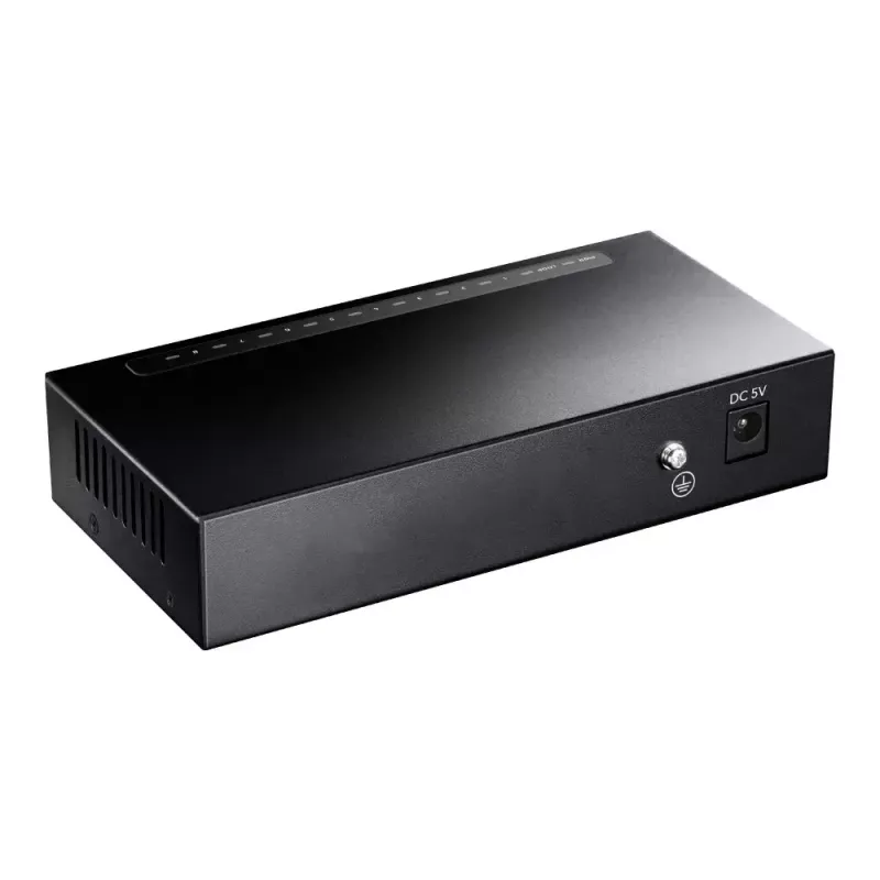 Netzwerk-Switch Cudy GS108 — 8-Port Gigabit Ethernet (10/100/1000), schwarz, 16 Gbit/s Switching-Kapazität