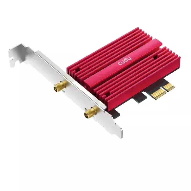 Interne WLAN/Bluetooth-Netzwerkkarte Cudy WE4000 — PCIe, Intel AX200, Wi‑Fi 6 Tri-Band (2,4/5/6 GHz), 2400 Mbit/s, Bluetooth 5.0