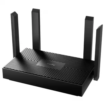 Tischrouter Cudy WR1500 — Dualband (2,4/5 GHz), Wi‑Fi 6/4, 4x Gigabit LAN, MU‑MIMO, externe Antennen