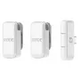 Clip-on-Mikrofon RØDE Wireless Micro — kabelloses USB-Lavalier, 20–20000 Hz, 24-Bit, 100 m Reichweite, weiß