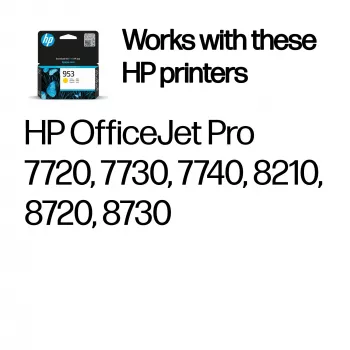 HP 953 Gelb Original Tintenpatrone, Gelb, 1 Stk., 630 Seiten