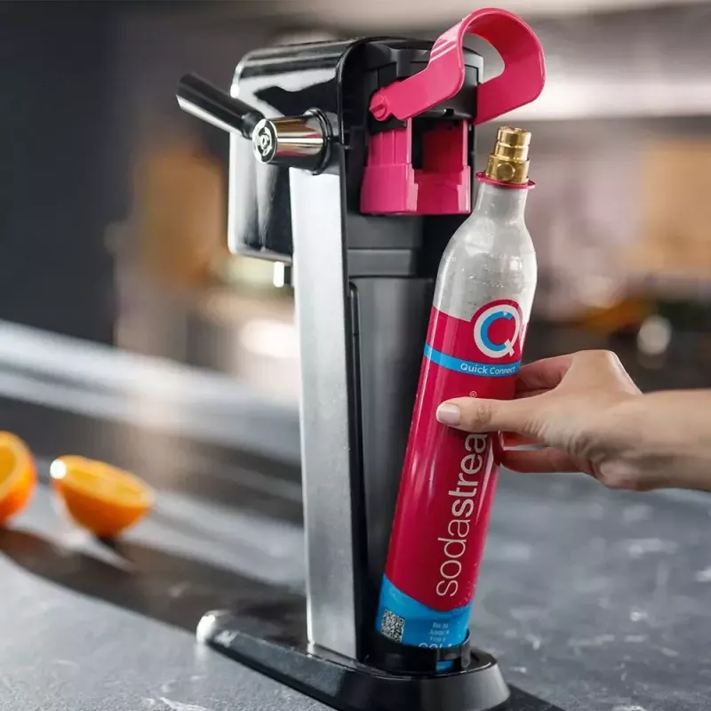 SodaStream ART Schwarz Steel Wassersprudler 1L Carbonator 60L