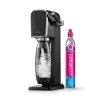 SodaStream ART Schwarz Steel Wassersprudler 1L Carbonator 60L