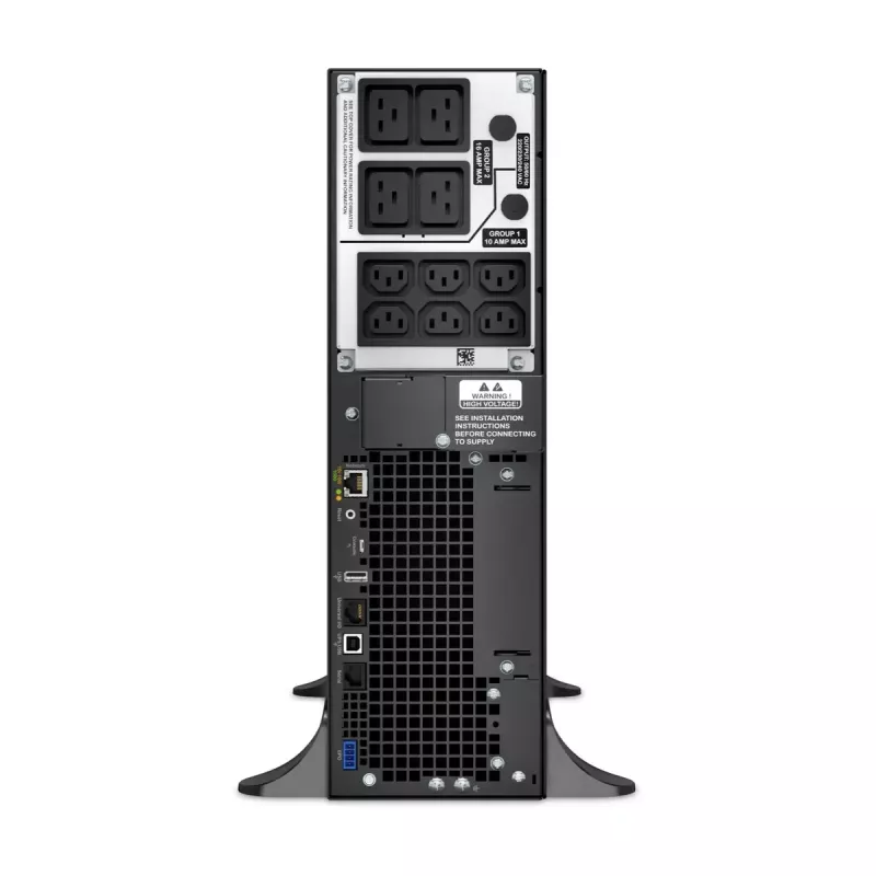 APC Smart-UPS On-Line, 5kVA, Tower, 230V, 6x C13+4x C19 IEC-Ausgänge, Netzwerkkarte+SmartSlot, erweiterte Laufzeit, ohne Schienenkit