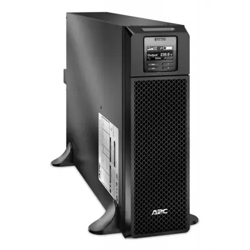 APC Smart-UPS On-Line, 5kVA, Tower, 230V, 6x C13+4x C19 IEC-Ausgänge, Netzwerkkarte+SmartSlot, erweiterte Laufzeit, ohne Schienenkit