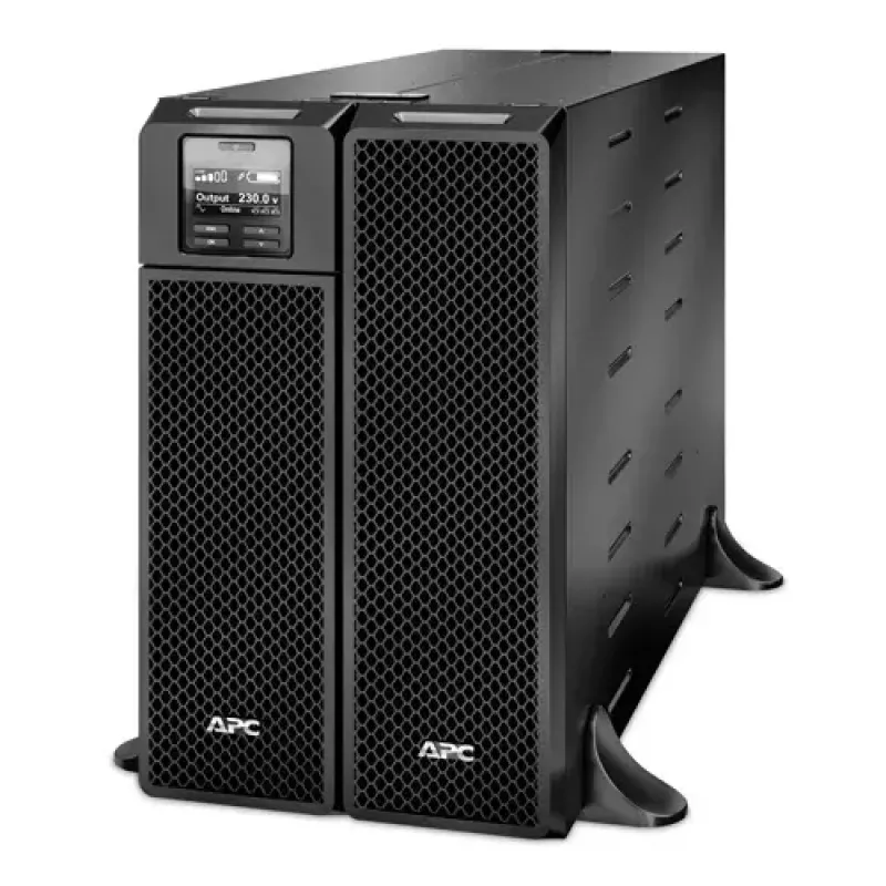 APC Smart-UPS On-Line, 5kVA, Tower, 230V, 6x C13+4x C19 IEC-Ausgänge, Netzwerkkarte+SmartSlot, erweiterte Laufzeit, ohne Schienenkit