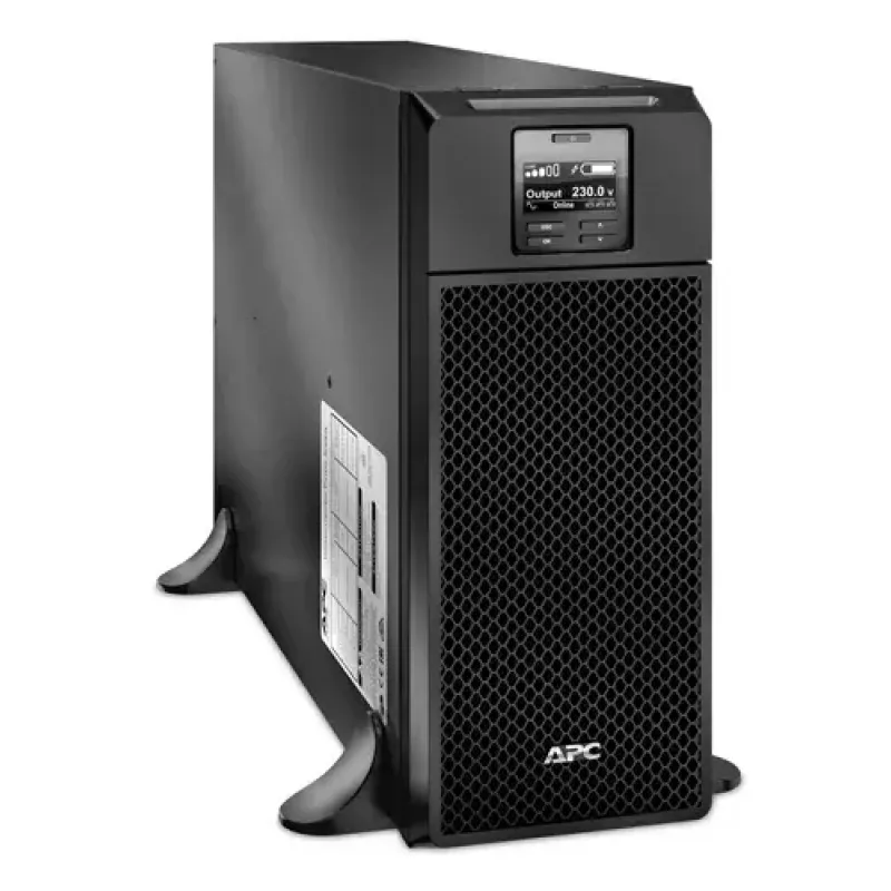 APC Smart-UPS On-Line, 6kVA/6kW, Tower, 230V, 6x C13+4x C19 IEC-Ausgänge, Netzwerkkarte+SmartSlot, erweiterte Laufzeit, ohne Schienenkit