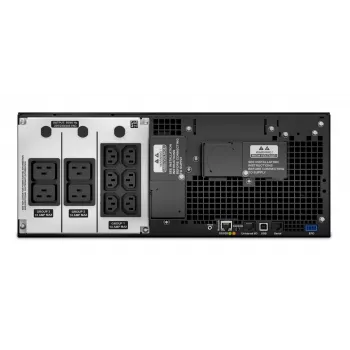 APC Smart-UPS On-Line SRT6KRMXLI - 6kW/VA, 6x C13 + 4x C19 + Festverdrahtung 1-Phasen-Ausgang, Rackmontage, integrierte NMC