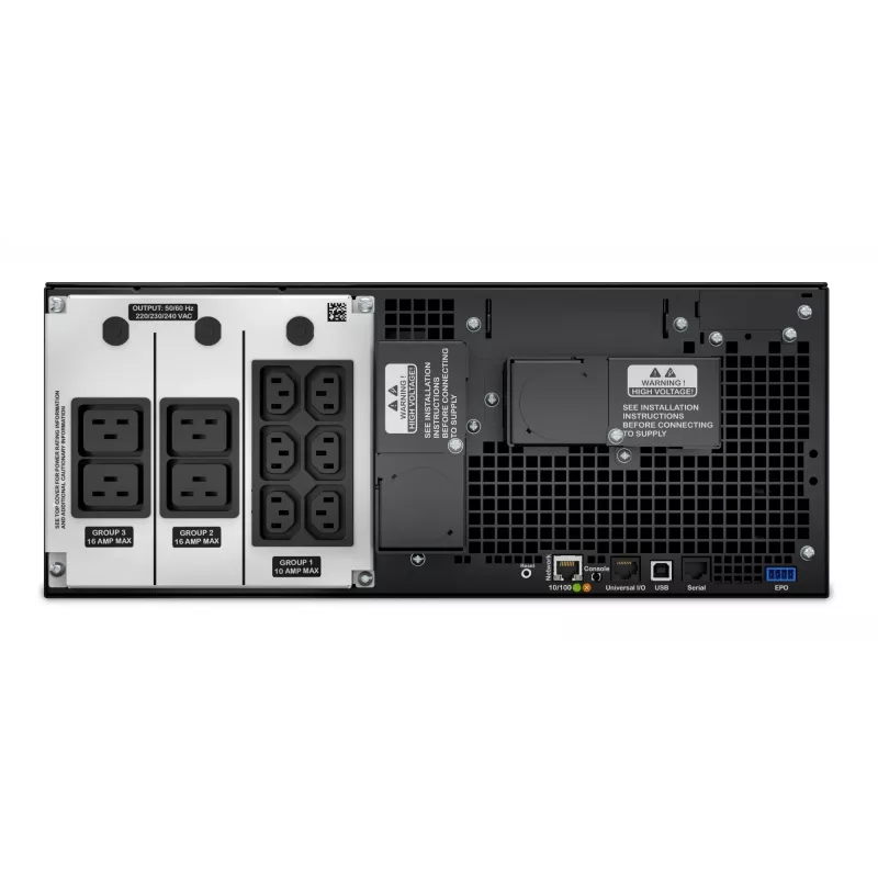 APC Smart-UPS On-Line SRT6KRMXLI - 6kW/VA, 6x C13 + 4x C19 + Festverdrahtung 1-Phasen-Ausgang, Rackmontage, integrierte NMC