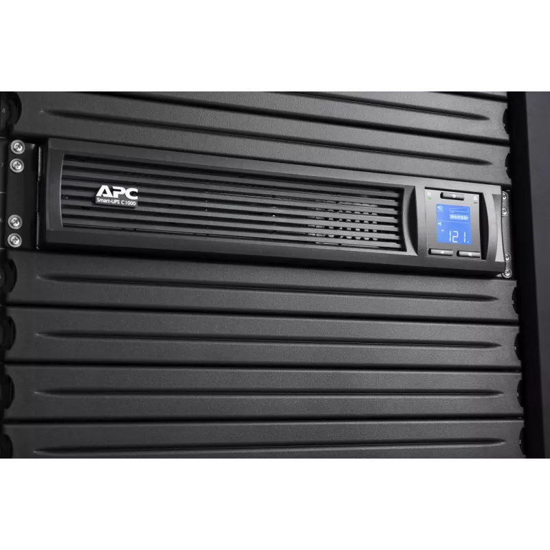 APC Smart-UPS C, Line Interactive, 1000VA, Rackmount 2U, 230V, 4x IEC C13 Ausgänge, SmartConnect Port, USB und serielle Kommunikation, AVR, Grafik-LCD