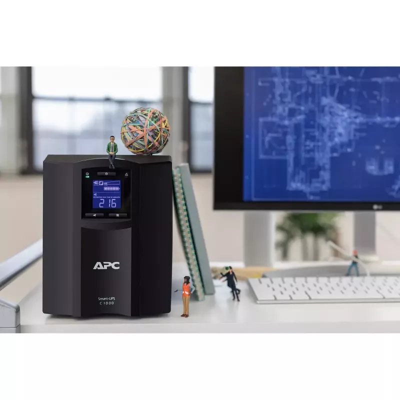 APC Smart-UPS C, Line Interactive, 1000VA, Tower, 230V, 8x IEC C13 Steckdosen, SmartConnect Port, USB und serielle Kommunikation, AVR, Grafik-LCD