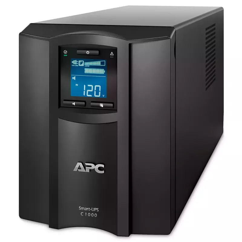 APC Smart-UPS C, Line Interactive, 1000VA, Tower, 230V, 8x IEC C13 Steckdosen, SmartConnect Port, USB und serielle Kommunikation, AVR, Grafik-LCD