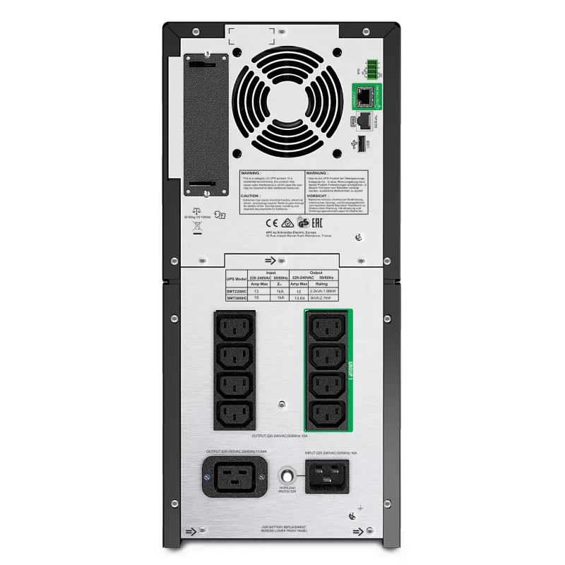 APC Smart-UPS SMT2200IC - 8x C13, 1x C19, USB, SmartConnect, 2200VA