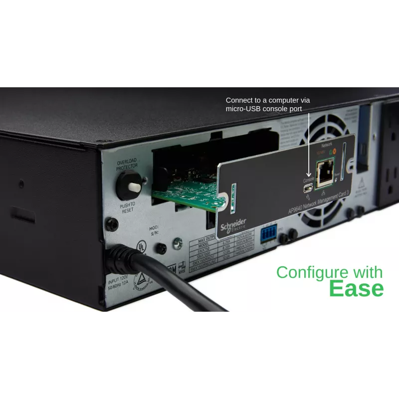 APC AP9640 Smart-UPS Netzwerk-Management-Karte (gen3), Netzwerk-Management-Karte, SmartSlot, 12,1 mm, 11,4 mm, 38 mm, 80 g