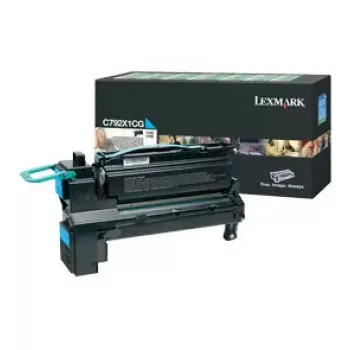 Toner-Kartusche Lexmark C792X1CG 10000 Seiten Cyan