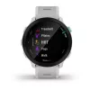 Smartwatch GARMIN Forerunner 55 — 42 mm runde Sportuhr, GPS/GLONASS/Galileo, 14 Tage Akku, 5 ATM, weißes Silikonarmband