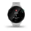 Smartwatch GARMIN Forerunner 55 — 42 mm runde Sportuhr, GPS/GLONASS/Galileo, 14 Tage Akku, 5 ATM, weißes Silikonarmband