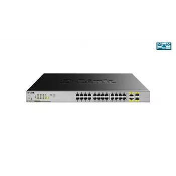 D-Link 24-Port Desktop Gigabit Unmanaged PoE Switch mit 2 x 100/1000Mbps Combo-Ports