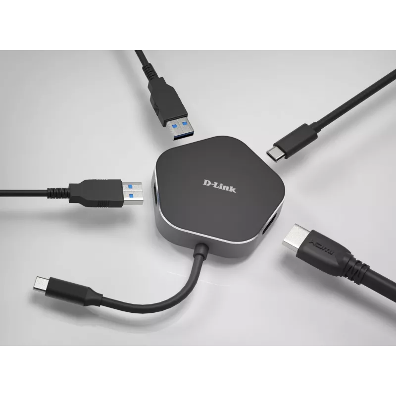 D-Link 4-in-1 USB-C Hub mit HDMI und Power Delivery