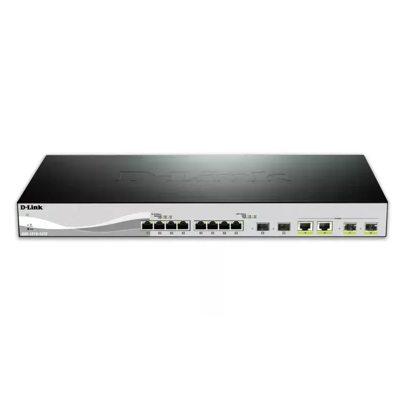 D-Link DXS-1210-12TC/E Netzwerk-Switch Managed L2 10G Ethernet (100/1000/10000) 1U Schwarz, Silber