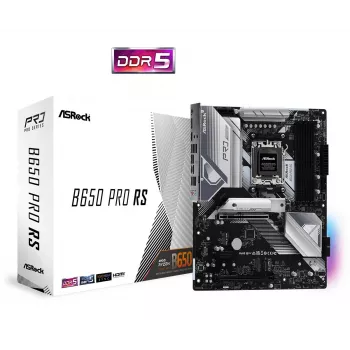 Motherboard ASRock B650 Pro RS — ATX, Sockel AM5, AMD B650, DDR5, 4 DIMM, 128 GB, 2,5 Gb LAN, 1x M.2, HDMI, DisplayPort