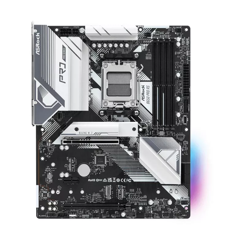 Motherboard ASRock B650 Pro RS — ATX, Sockel AM5, AMD B650, DDR5, 4 DIMM, 128 GB, 2,5 Gb LAN, 1x M.2, HDMI, DisplayPort