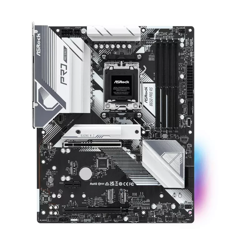 Motherboard ASRock B650 Pro RS — ATX, Sockel AM5, AMD B650, DDR5, 4 DIMM, 128 GB, 2,5 Gb LAN, 1x M.2, HDMI, DisplayPort