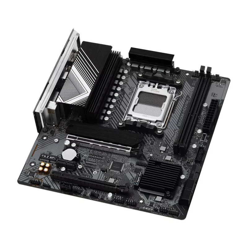 Motherboard ASRock B650M-HDV/M.2 micro ATX — AMD B650, Sockel AM5, DDR5, 2 Speichersteckplätze, 64 GB, M.2 & SATA III