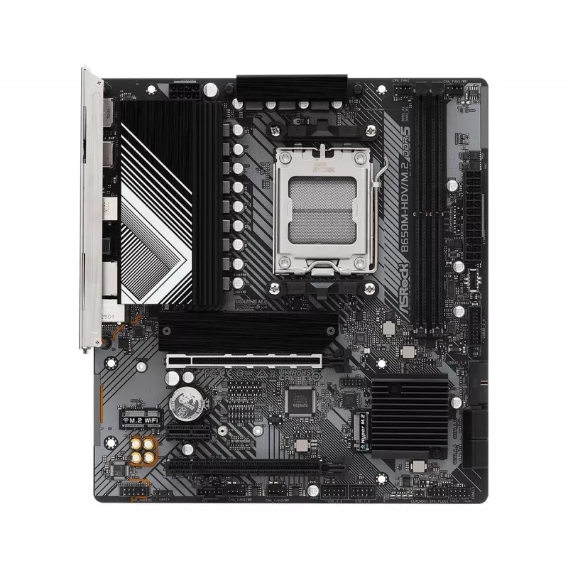 Motherboard ASRock B650M-HDV/M.2 micro ATX — AMD B650, Sockel AM5, DDR5, 2 Speichersteckplätze, 64 GB, M.2 & SATA III