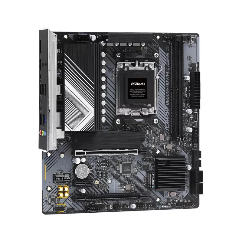 Motherboard ASRock B650M-HDV/M.2 micro ATX — AMD B650, Sockel AM5, DDR5, 2 Speichersteckplätze, 64 GB, M.2 & SATA III