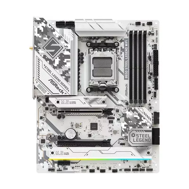 Motherboard ASRock B650 Steel Legend WiFi — AMD B650, Sockel AM5, ATX, DDR5, 4x DIMM, 192 GB, Wi‑Fi 6E, 2,5 Gb LAN