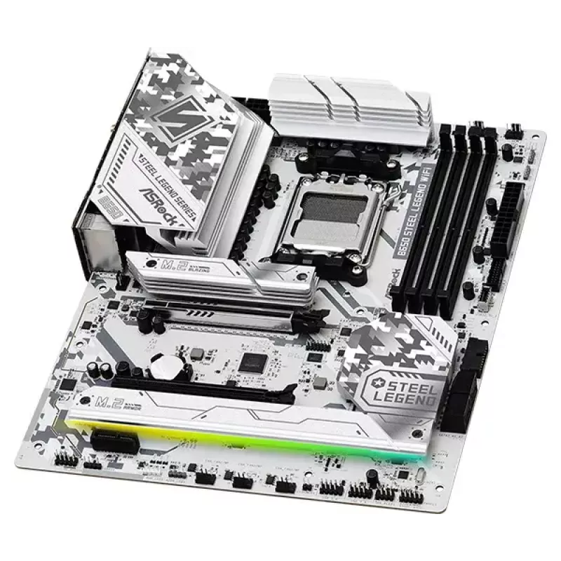 Motherboard ASRock B650 Steel Legend WiFi — AMD B650, Sockel AM5, ATX, DDR5, 4x DIMM, 192 GB, Wi‑Fi 6E, 2,5 Gb LAN