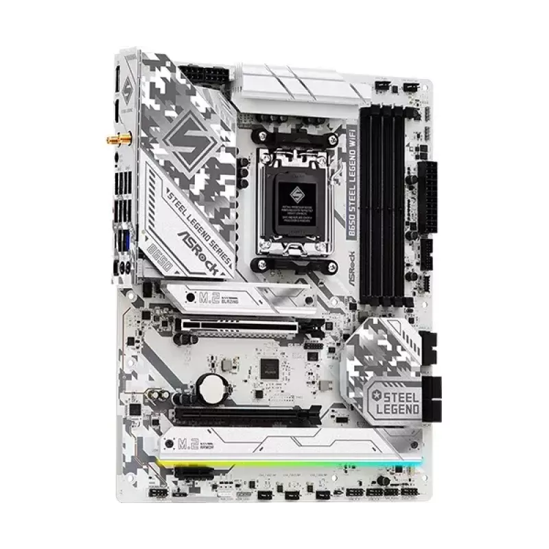 Motherboard ASRock B650 Steel Legend WiFi — AMD B650, Sockel AM5, ATX, DDR5, 4x DIMM, 192 GB, Wi‑Fi 6E, 2,5 Gb LAN