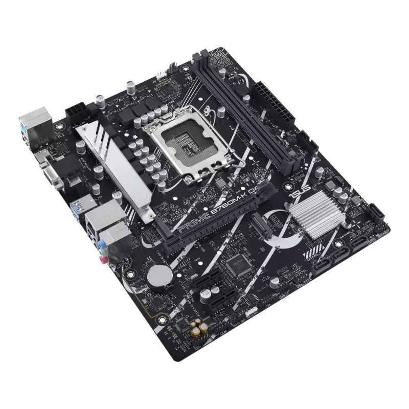 Motherboard ASUS PRIME B760M-K D4 — Intel B760, LGA 1700, Micro ATX, 2x DDR4 DIMM, 64 GB, M.2, SATA III, 2.5Gb Ethernet