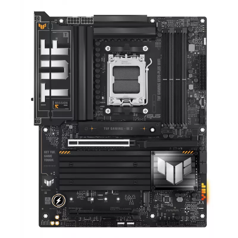 Motherboard ASUS TUF GAMING X870-PLUS WIFI — AMD X870, Sockel AM5, ATX, DDR5, 4 DIMM, Wi‑Fi 7, Bluetooth 5.4