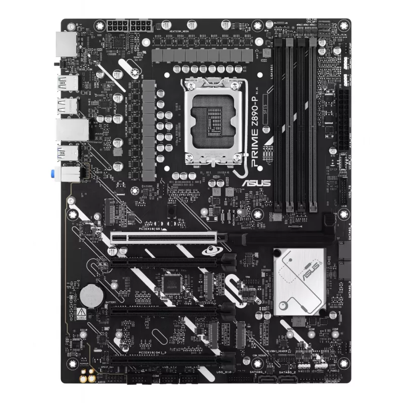 Motherboard ASUS PRIME Z890-P — Intel Z890, LGA 1851, ATX, DDR5, 4x DIMM, 192GB, 4x M.2, 2,5Gb LAN, HDMI 2.1, 1x USB-C