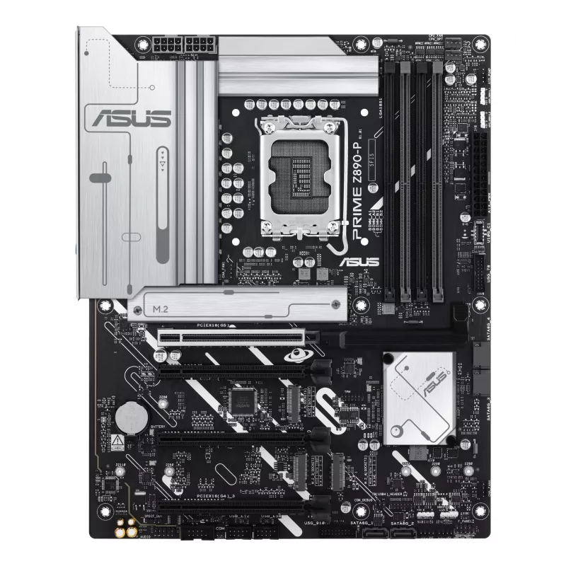Motherboard ASUS PRIME Z890-P — Intel Z890, LGA 1851, ATX, DDR5, 4x DIMM, 192GB, 4x M.2, 2,5Gb LAN, HDMI 2.1, 1x USB-C