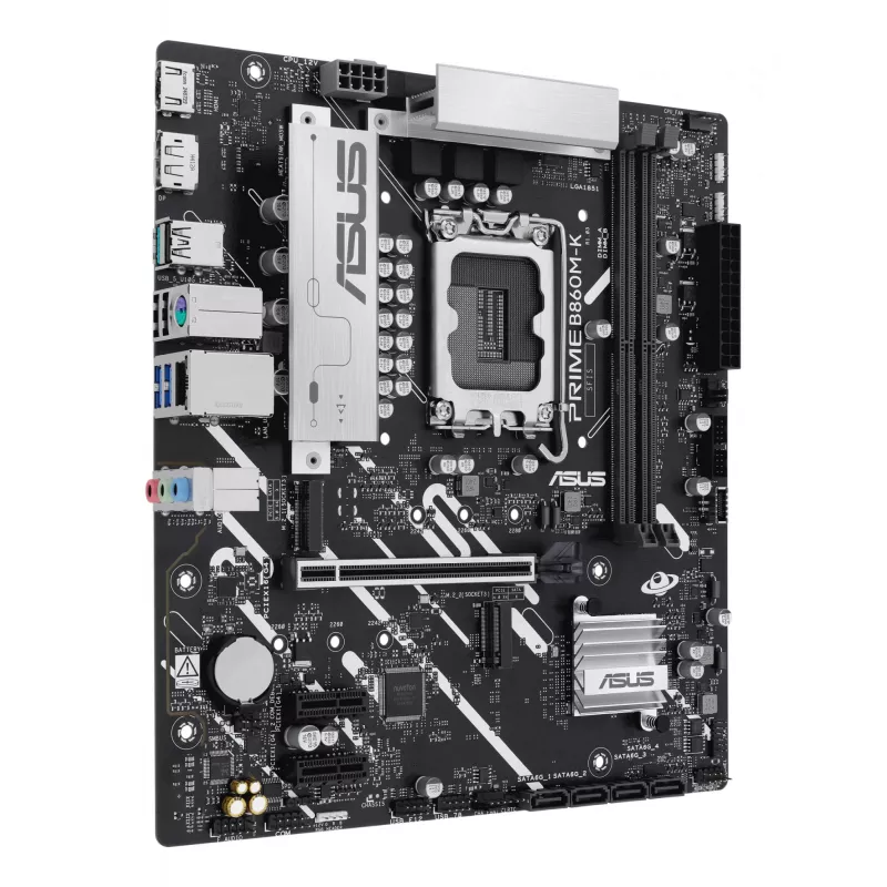 Motherboard ASUS PRIME B860M-K — Intel B860, LGA 1851, micro ATX, DDR5, 2x M.2, 2 DIMM, 2.5Gb LAN
