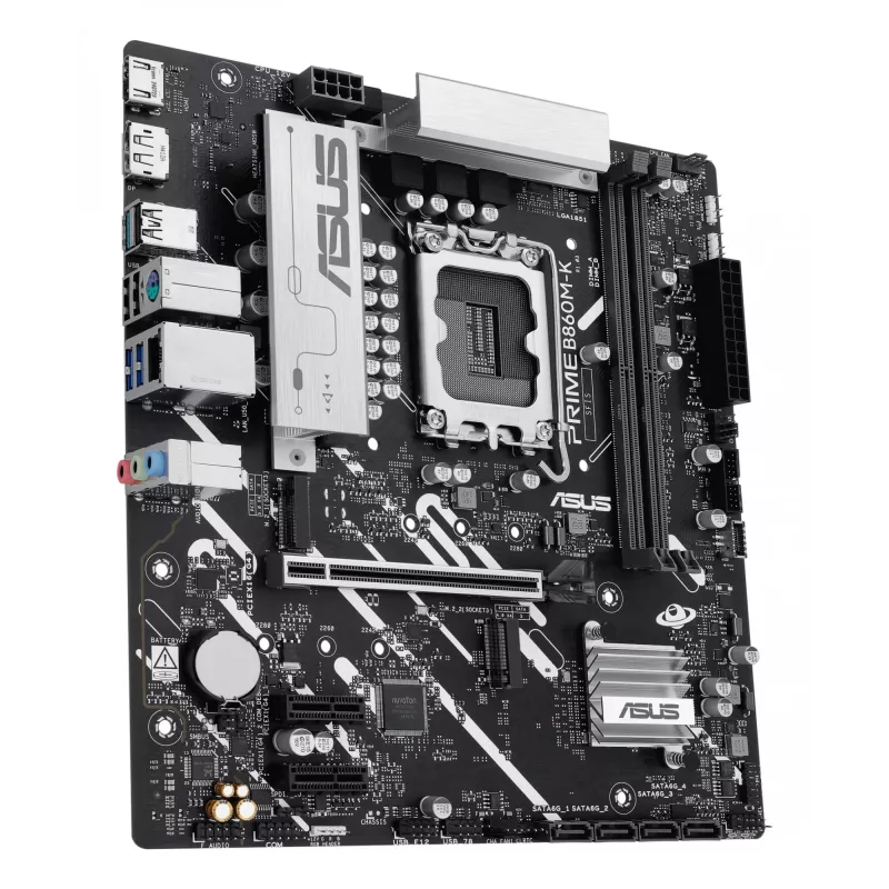 Motherboard ASUS PRIME B860M-K — Intel B860, LGA 1851, micro ATX, DDR5, 2x M.2, 2 DIMM, 2.5Gb LAN